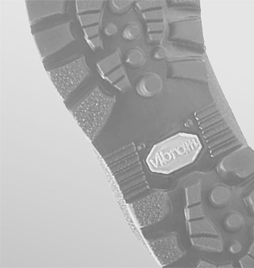 Detail shot of Hytest shoe in color