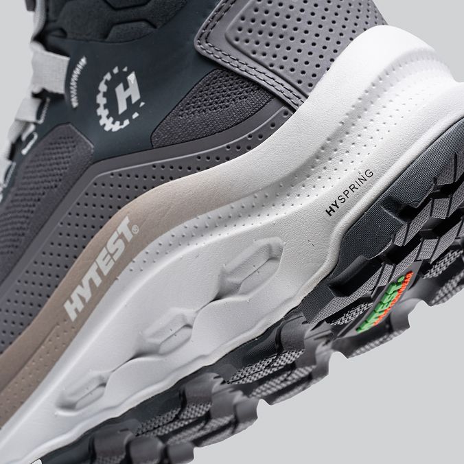Close-up of the HySpring midsole from the side.